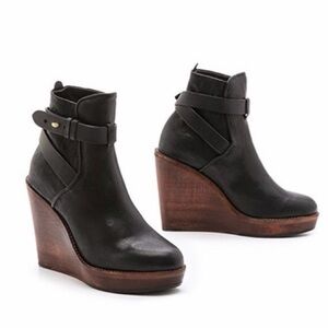 Rag & Bone Emory leather wedge booties